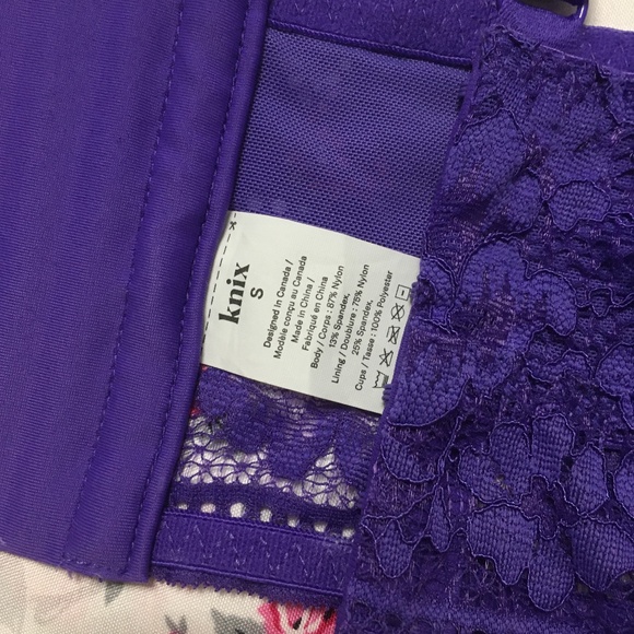 Knix Lace Longline Bustier Bra Sz S in Periwinkle - Picture 7 of 8